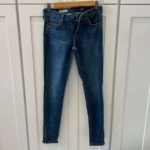 AG Skinny Ankle Zip Denim Legging